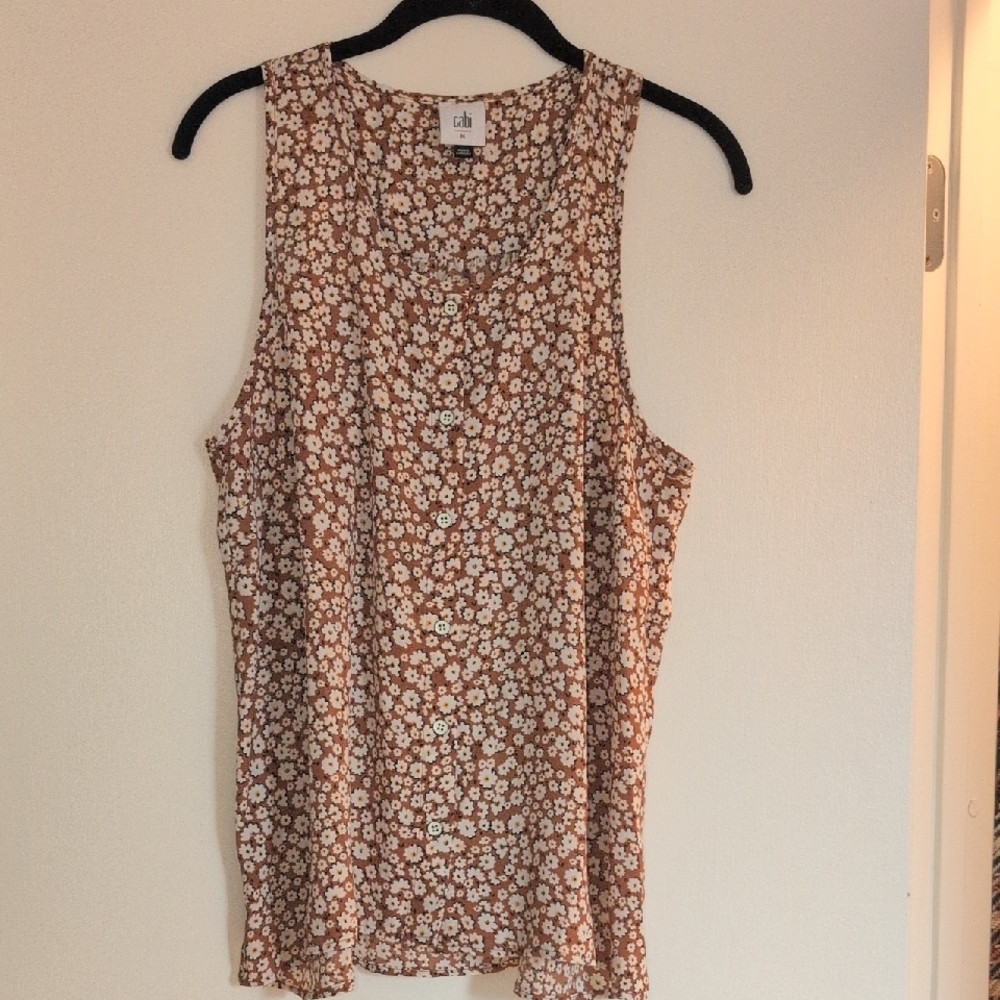 Tan Leopard Print Tank Top Sleeveless